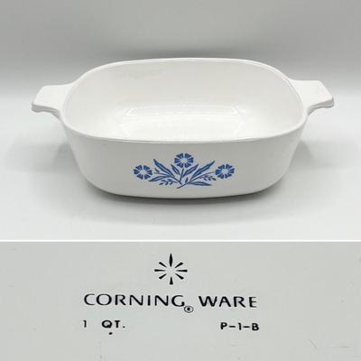 CORNING WARE ~ Blue Cornflower ~ Five (5) Piece Set