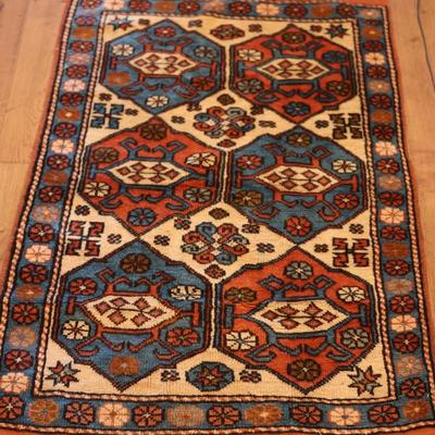 Small Vintage Turkish Kazak Rug