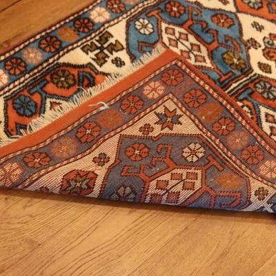 Small Vintage Turkish Kazak Rug