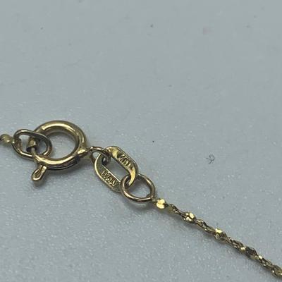 14K Vior Gold Necklace and Pendant with Diamonds (B4-HS)