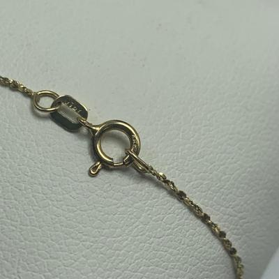 14K Vior Gold Necklace and Pendant with Diamonds (B4-HS)