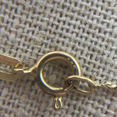 14K Vior Gold Necklace and Pendant with Diamonds (B4-HS)