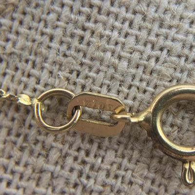 14K Vior Gold Necklace and Pendant with Diamonds (B4-HS)