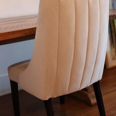 Velvet Upholstered Back Side Chair
