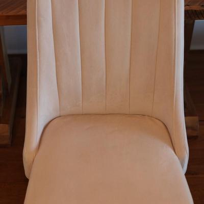 Velvet Upholstered Back Side Chair