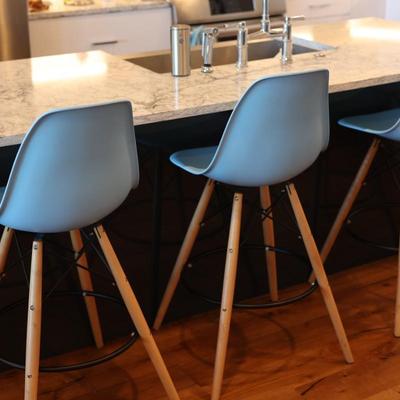 Three Bar Height Armless Chairs (3)