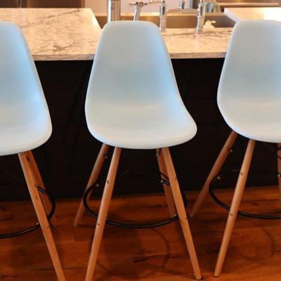 Three Bar Height Armless Chairs (3)