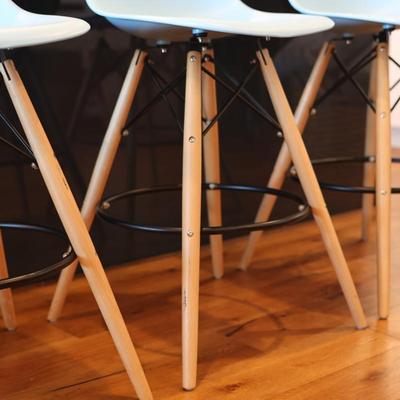 Three Bar Height Armless Chairs (3)