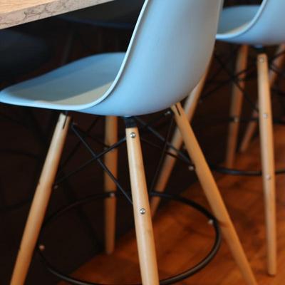 Three Bar Height Armless Chairs (3)