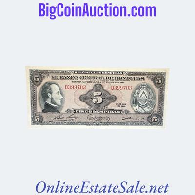 1960 HONDURAS 5 LEMPIRAS