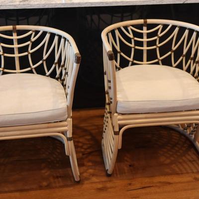 Gabby Natural Rattan Arm Dining Chairs (2)
