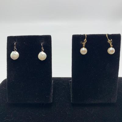 Lovely Pearl Necklaces, Rings, & Earrings with 14K & 925 (B4-HS)