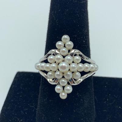 Lovely Pearl Necklaces, Rings, & Earrings with 14K & 925 (B4-HS)