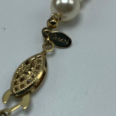 Lovely Pearl Necklaces, Rings, & Earrings with 14K & 925 (B4-HS)