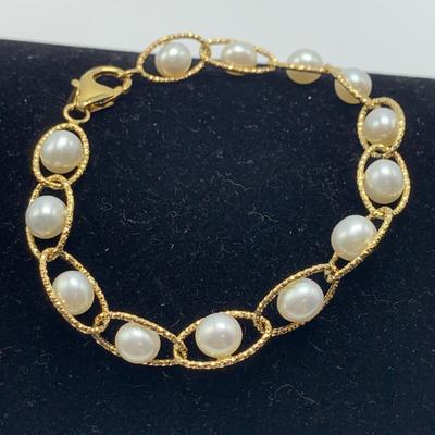 Lovely Pearl Necklaces, Rings, & Earrings with 14K & 925 (B4-HS)