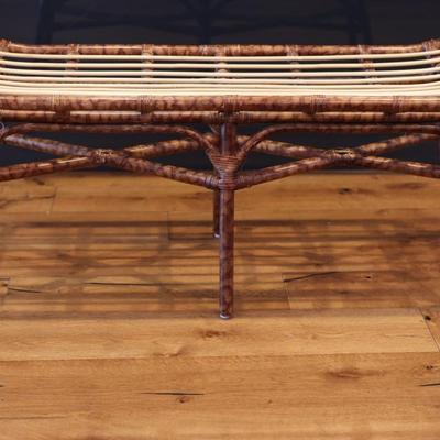 Natural Rattan Bench