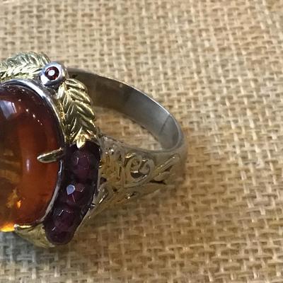 MICHAEL VALITUTTI Sterling + Amber Ring