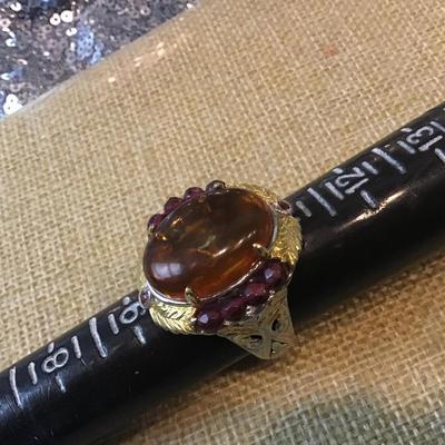 MICHAEL VALITUTTI Sterling + Amber Ring