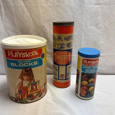 Retro Tinker Toys, Playskool Blocks & Beads, & Mr. Potato Head (BO-KL)