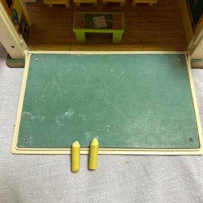Vintage Playskool Schoolhouse with Playground & Retro-Style Camper (BO-KL)