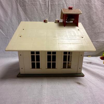 Vintage Playskool Schoolhouse with Playground & Retro-Style Camper (BO-KL)