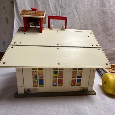 Vintage Playskool Schoolhouse with Playground & Retro-Style Camper (BO-KL)