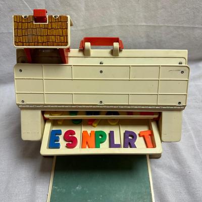 Vintage Playskool Schoolhouse with Playground & Retro-Style Camper (BO-KL)