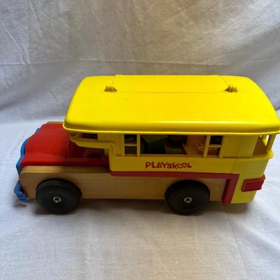 Vintage Playskool Schoolhouse with Playground & Retro-Style Camper (BO-KL)