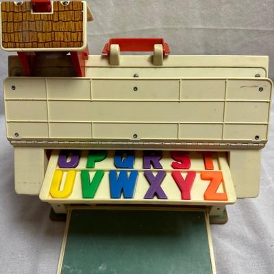 Vintage Playskool Schoolhouse with Playground & Retro-Style Camper (BO-KL)