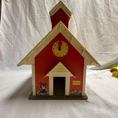 Vintage Playskool Schoolhouse with Playground & Retro-Style Camper (BO-KL)