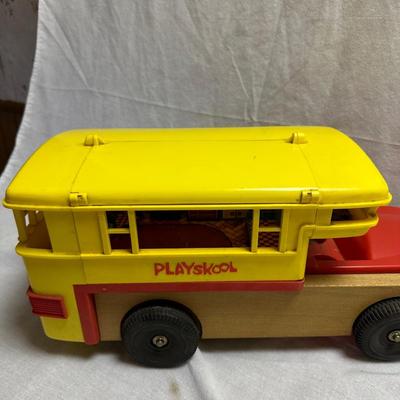 Vintage Playskool Schoolhouse with Playground & Retro-Style Camper (BO-KL)