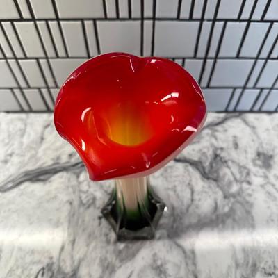 Glass Blown Lily Vase