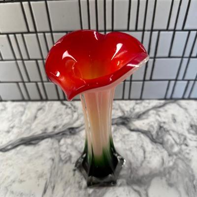 Glass Blown Lily Vase