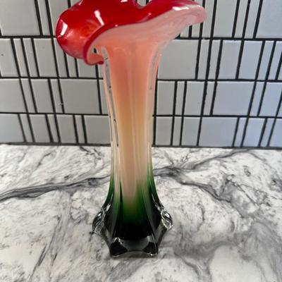 Glass Blown Lily Vase