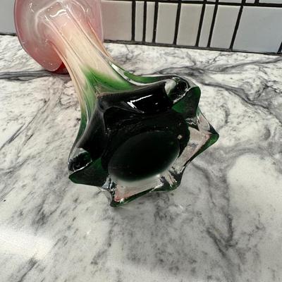 Glass Blown Lily Vase