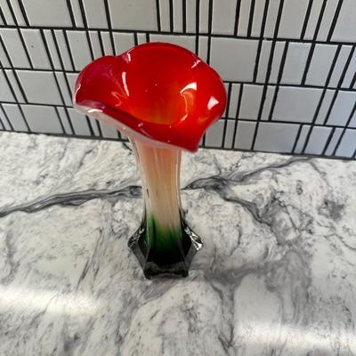 Glass Blown Lily Vase