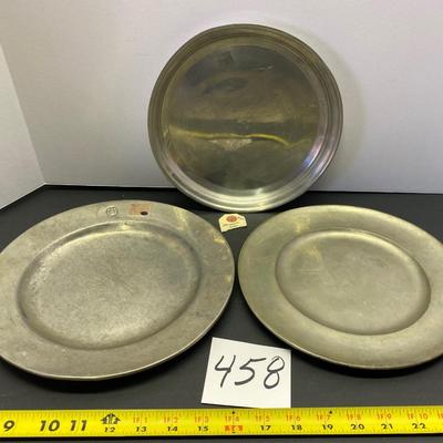 Vintage Pewter Plates