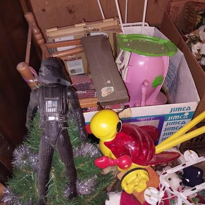 ANTIQUE VANITY-HOLIDAY-CHRISTMAS BLOW MOLDS-VINTAGE TOYS-FIGURINES & MORE