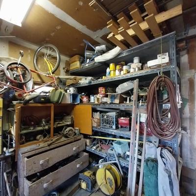 TOOLS-BIKE-ENGINE PARTS-COMMERCIAL SHELVING AND MORE