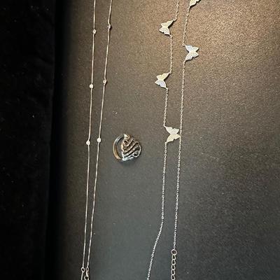 LOT 123 STERLING AND SILVER PLATED JEWELRY