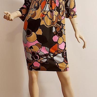 Diane von Furstenberg 100$ Silk Retro dress Bold colors Empire