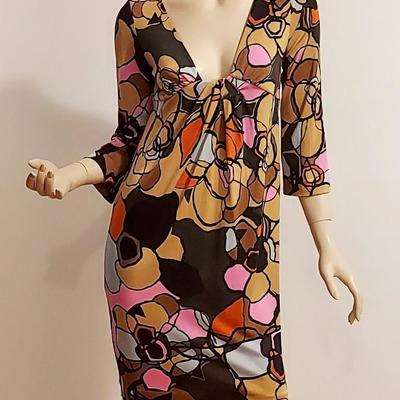 Diane von Furstenberg 100$ Silk Retro dress Bold colors Empire