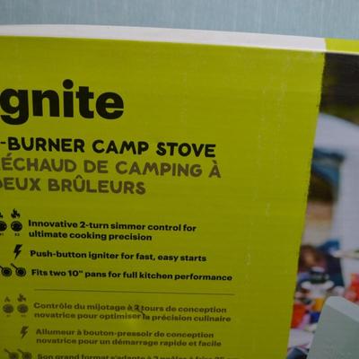 LOT 159.  IGNITE BRAND PORTABLE CAMP STOVE AND COLEMAN BATTERY POWERED LIGHT