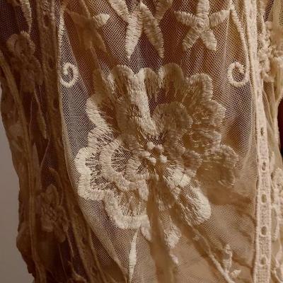 Vtg Circa 1960s doing 1920 Layering Lace/Pink Silk Ribbon