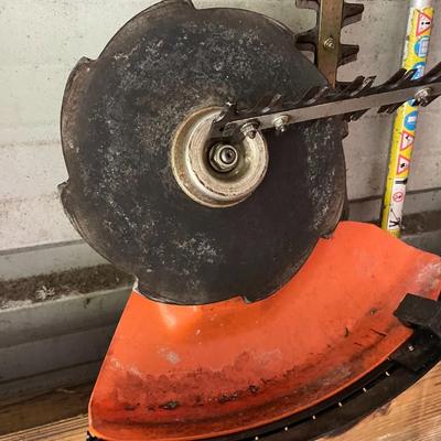 Stihl KM 90 R Pole Saw with Extension, heavy trim blade, Weedeater and Hedge Trimmer Attachments