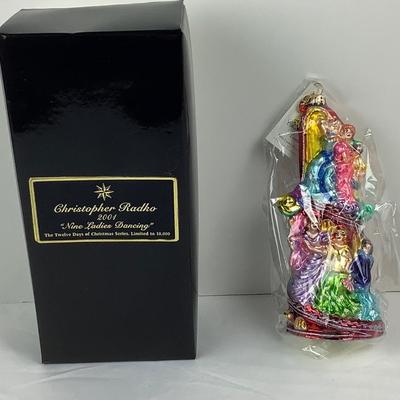 162 Christopher Radko NEW Nine Ladies Dancing Ornament