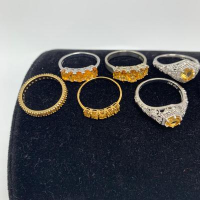 25 Rings & More Jewelry Featuring Green, Blue, & Yellow Gemstones on 14K, 10K, & 925 (B4-HS)