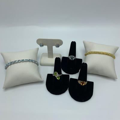 25 Rings & More Jewelry Featuring Green, Blue, & Yellow Gemstones on 14K, 10K, & 925 (B4-HS)