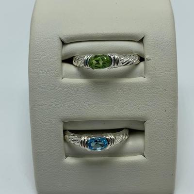 25 Rings & More Jewelry Featuring Green, Blue, & Yellow Gemstones on 14K, 10K, & 925 (B4-HS)