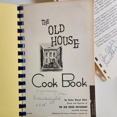 The Old House Cook Book by Erma Biesel Dick - with Autograph